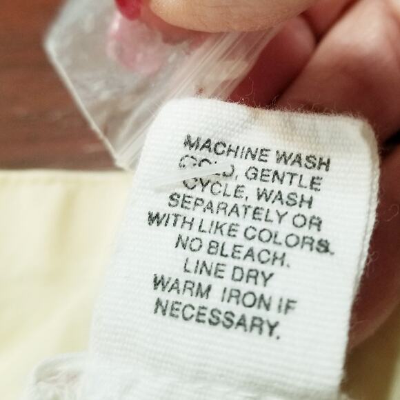 Weekend Traffic Womens Yellow Straight Skirt Cotton Blend Zip Button Close Sz 14 - Picture 6 of 6